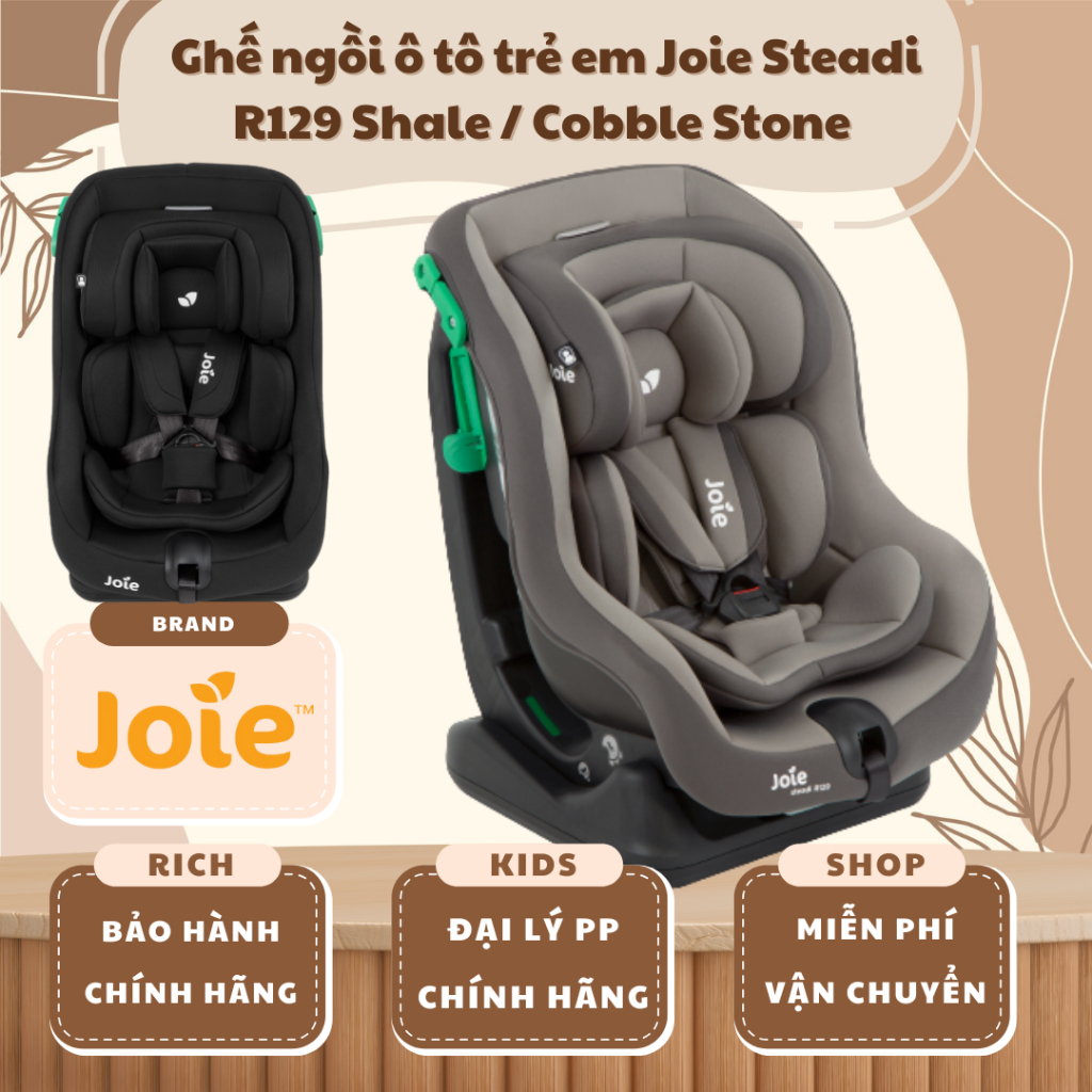 [ JOIE ] Joie Steadi R129 Shale / Steadi R129 Cobble Stone คาร์ซีทเด็ก - สําหรับทารกตั้งแต่ 40cm-105