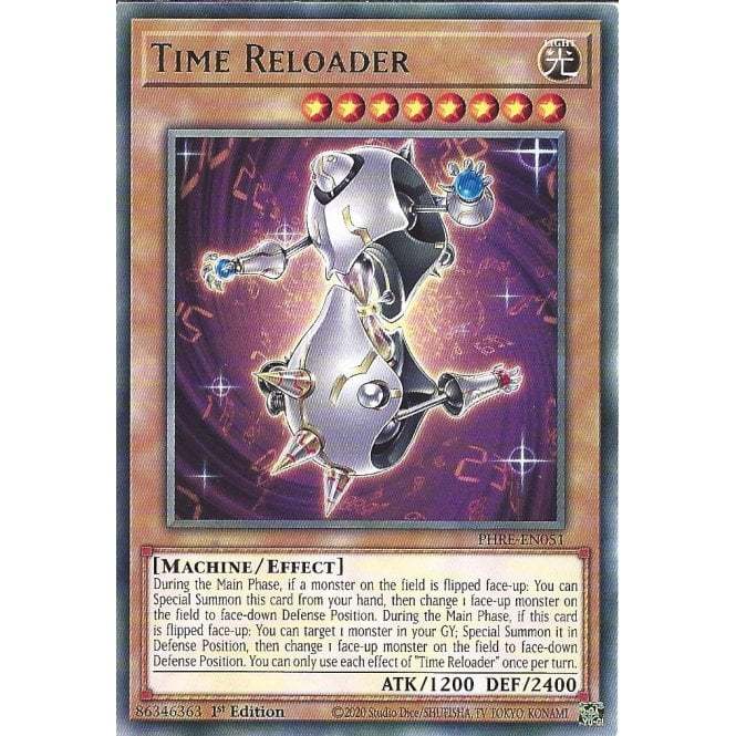 [KW2 Yugioh] [EN-UK] การ์ด PHRE-EN051 Time Reloader : การ์ดหายาก : รุ่นที่ 1