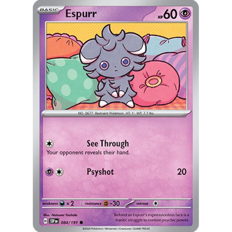 การ์ดโปเกมอน Espurr & Meowstic ทั่วไป