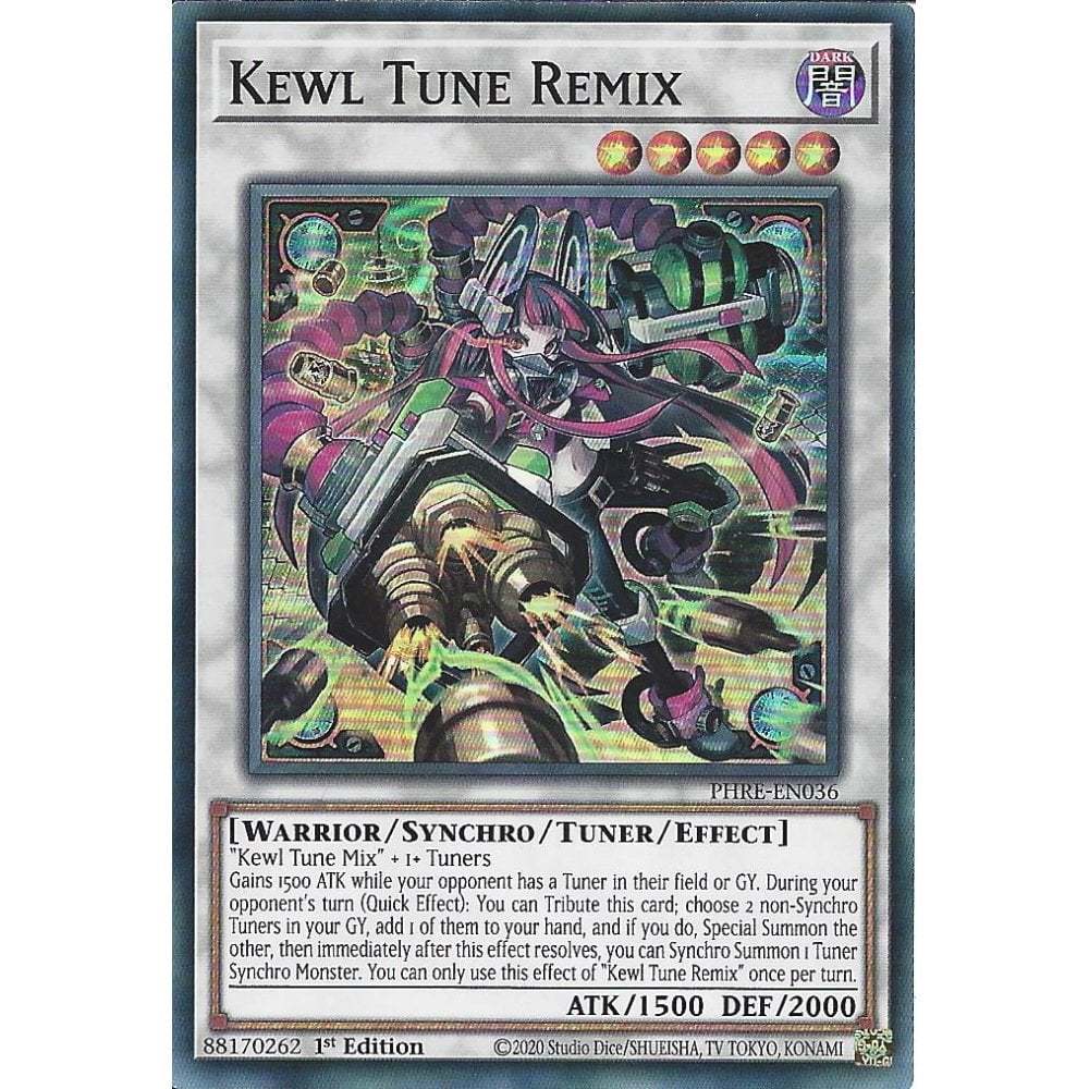 [KW2 Yugioh] [EN-UK] การ์ด PHRE-EN036 Kewl Tune Remix : การ์ดหายากมาก : รุ่นที่ 1