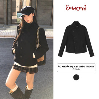 [พิเศษ] BYCAMCAM เสื้อแจ็คเก็ตเย็นแนวทแยงพร้อมดีไซน์คอปกเปิด…