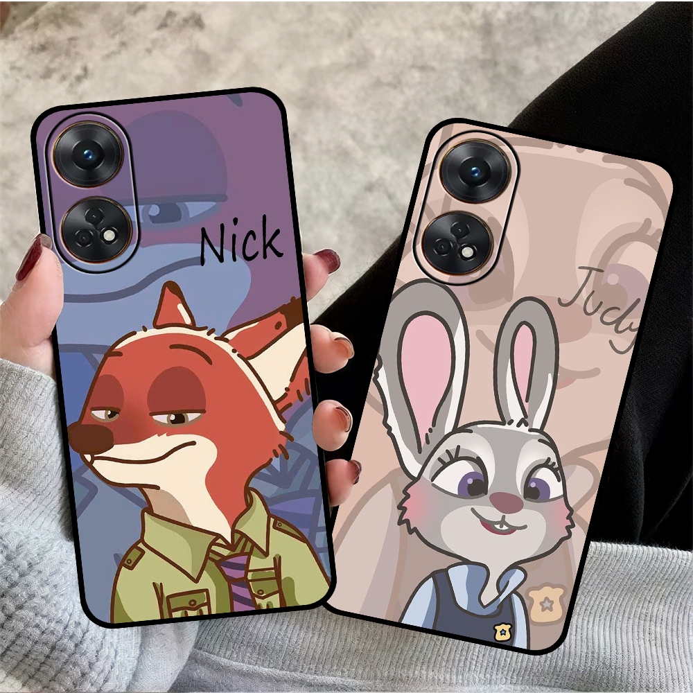 เคส Oppo Reno 8 T 4G - Reno 8 T 5G พิมพ์ลาย Zootopia Fox Bunny Couple Hot น่ารัก