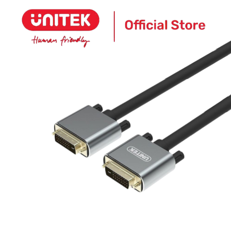 สาย DVI-D (M) มาตรฐาน 24+1 (Dual Link) UNITEK 1.5m Y-C208DGY, 3m Y-C209DGY, 5m Y-C210DGY