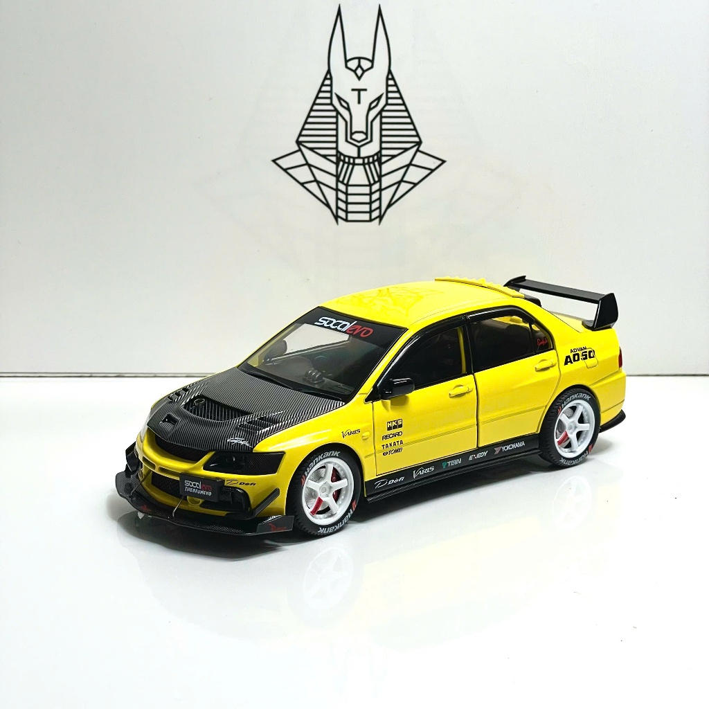 1/24 รถเหล็ก รุ่น MITSUBISHI LANCER EVOLUTION 9 Supercar ใช้สําหรับโต๊ะทํางาน