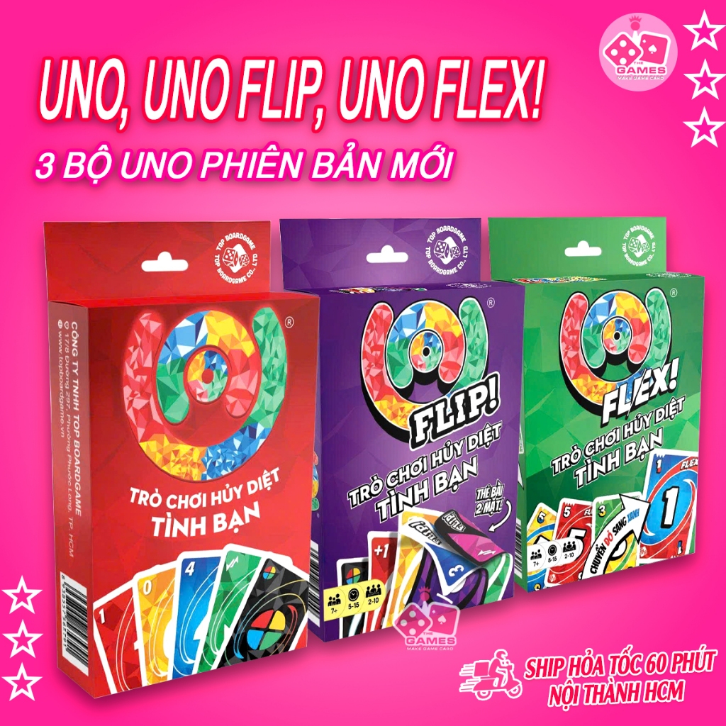 COMBO 3 UNO,UNO FLIP, UNO Flex.330 การ์ด UNO เกมกระดานสนุกเวอร์ชั่นใหม่สําหรับครอบครัวและเพื่อน
