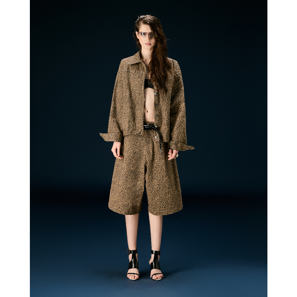 RIPOFF Basic Khaki Jacket & Jorts - Leopard