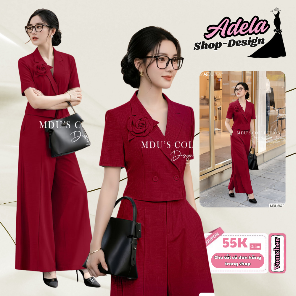 ADELA DESIGN ชุดสํานักงานขูดไทยพร้อมคอวีทันสมัยหรูหรา MDU5672