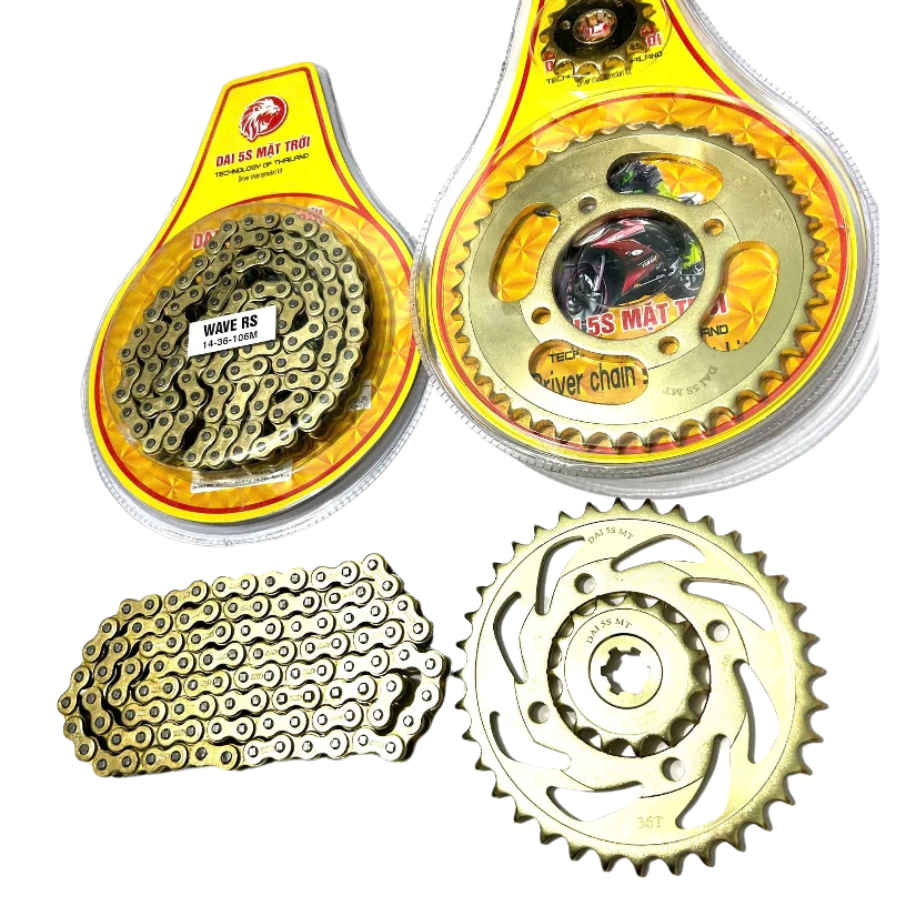 5ส เฟืองโซ่ทองเต็ม 10 ถ้วย | Mount Dream – Wave – Sirius – Wave S110 – RS – RSX – SI FI – Exciter 13