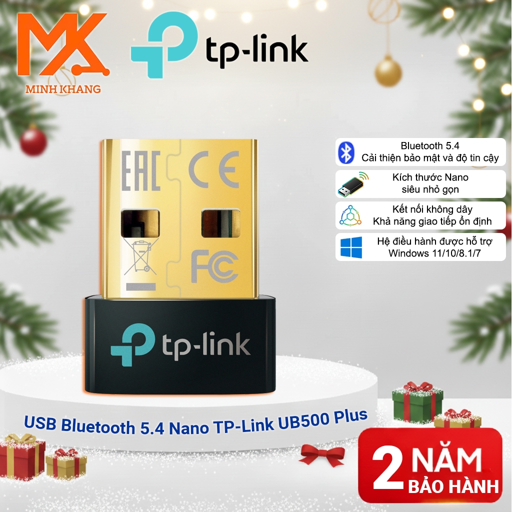 [ของแท้ TP-Link] TP-Link UB500 Bluetooth 5.4 Nano USB Bluetooth – การเชื่อมต่อที่เสถียร รองรับ Windo