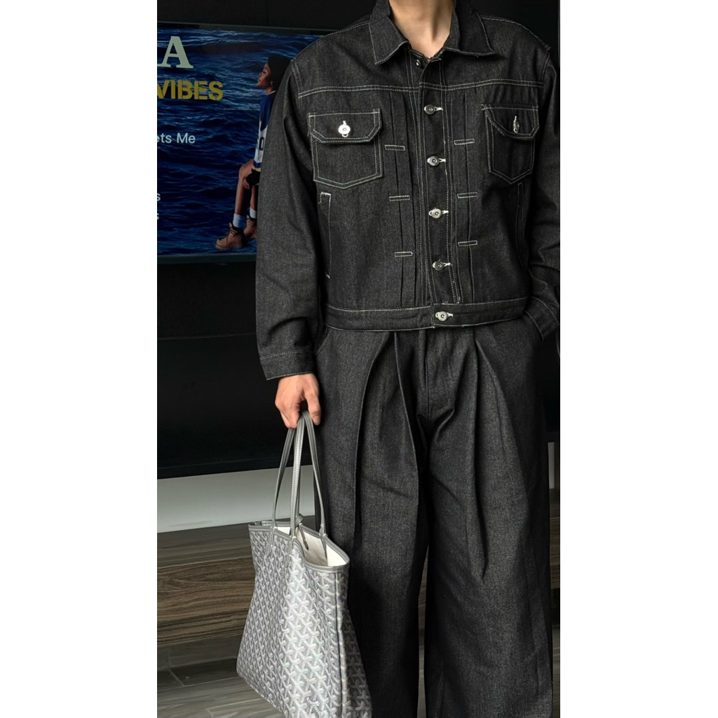 DENIM ON DENIM KIOT SET (กางเกงปัก)