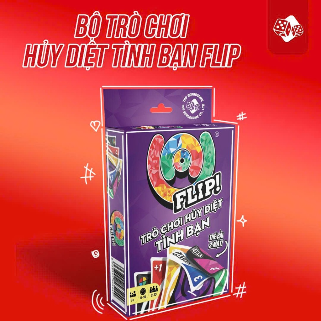 UNO FLIP Deck - การ์ด Uno ขยาย กฎที่น่าดึงดูด การ์ดของเล่นเด็ก TOP BOARDGAME