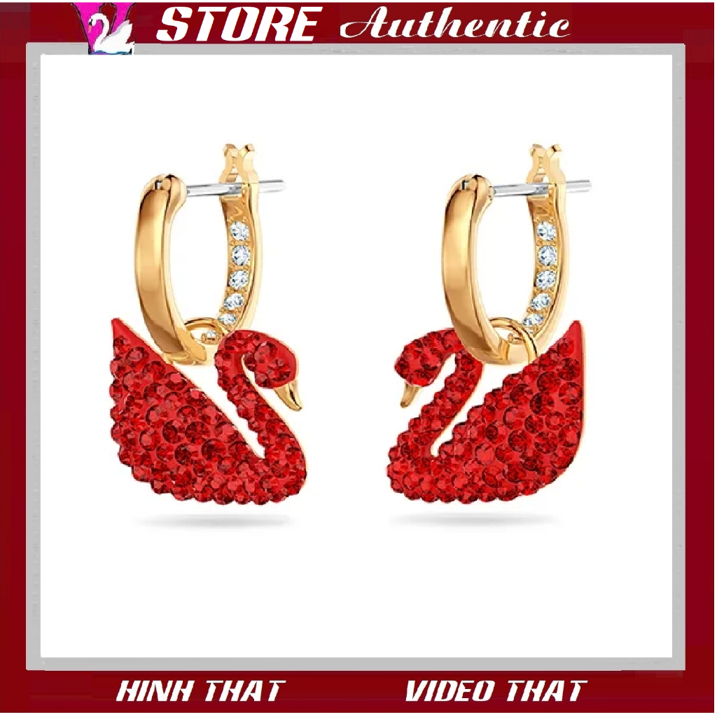 ICON RED SWAN EARRINGS