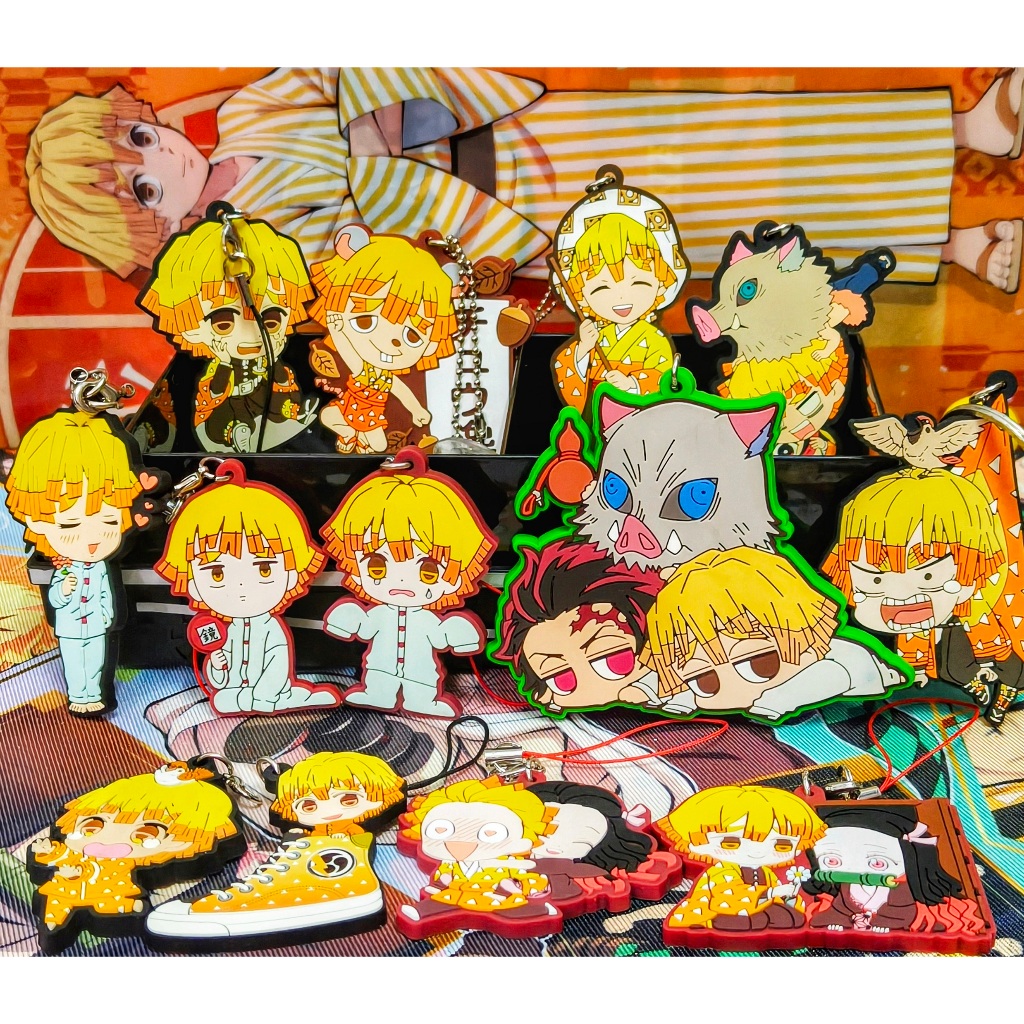 [KnY - Strap] พวงกุญแจแบบยืดหยุ่น " ดาบพิฆาตอสูร " Zenitsu + Inosuke (Official)