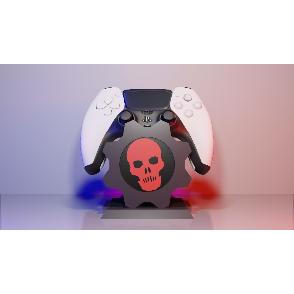 ฐานคอนโทรลเลอร์สําหรับ XBOX/PS4/PS5/Switch โมเดลโลโก้ Gear of War พลาสติก 3D