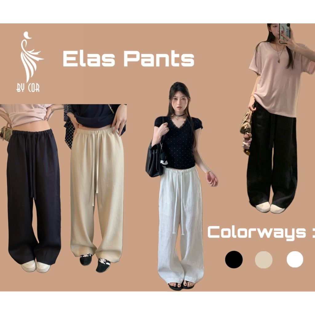 กางเกง Elas / By Cor/ กางเกงลินินยางยืด