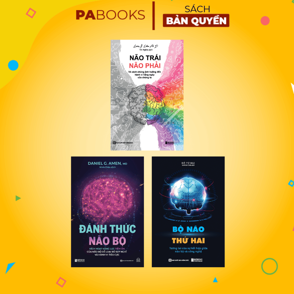 Combo 3 เล่ม Brain Development & Thinking – Brain Right Brain + Brain Awakening + สมองที่สอง