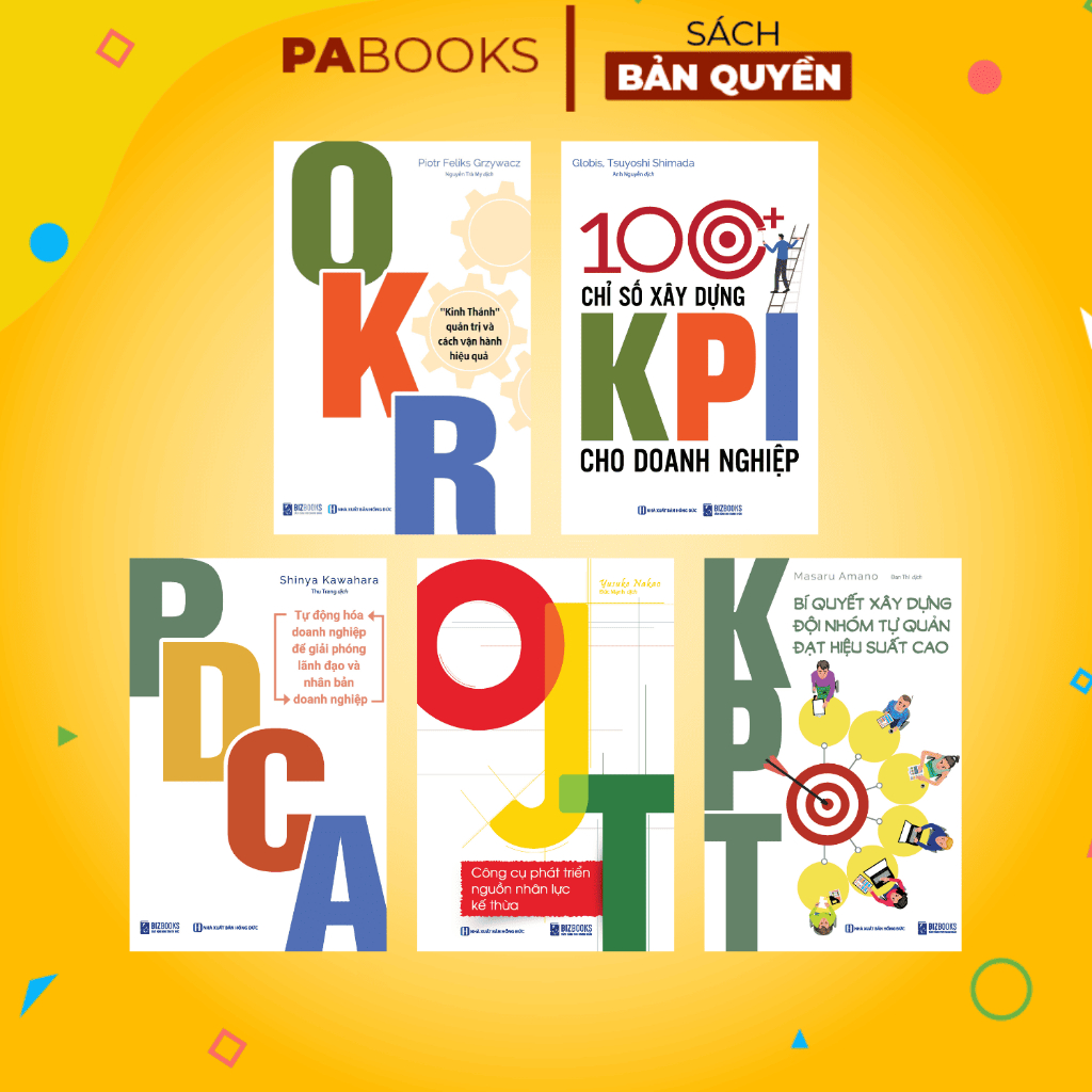 Combo หนังสือการจัดการธุรกิจที่ครอบคลุม 5 เล่ม – OKR, KPI, PDCA, OYT, KPT | การทํางานที่มีประสิทธิภา