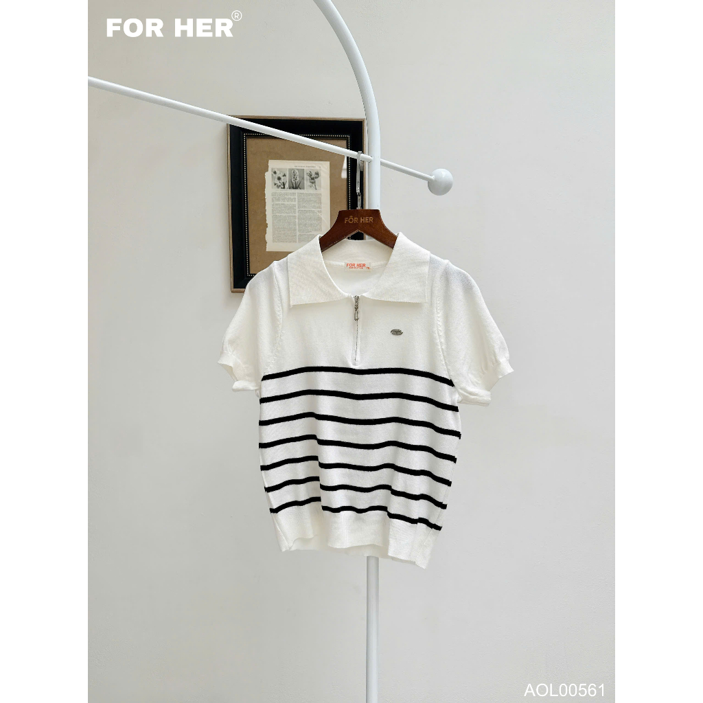 เสื้อสเวตเตอร์คอโปโลลายทาง - AOL00561 AOL00562 AOL00563