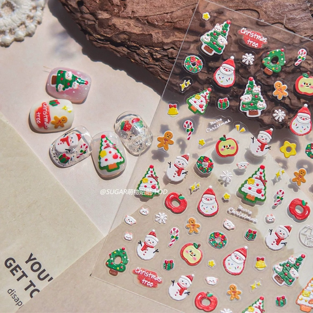 (5223) สติ๊กเกอร์ 5D CIUTE NOEL EMERGED IN VARIOUS SHAPES