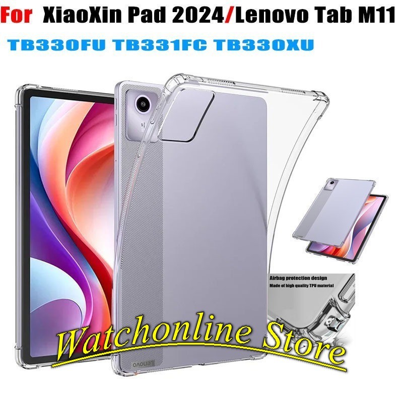 Lenovo Tab M11 / XiaoXin Pad 2024 11.0 นิ้ว TB330FU TB331FC TB330XU เคสกันกระแทกโปร่งใส