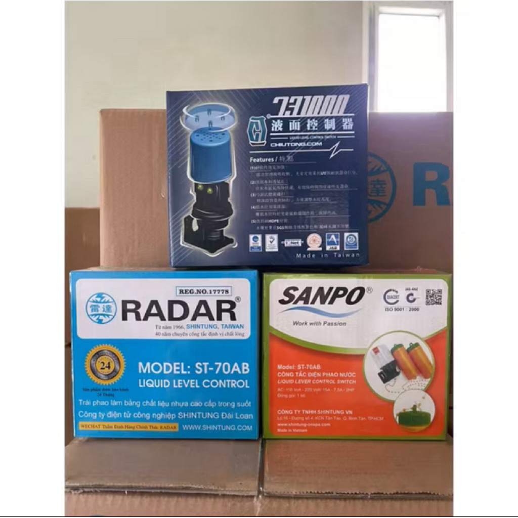ลูกลอยน้ําอัตโนมัติ Radar, Sanpo, Chiutong ถังเก็บน้ํา ลูกลอยไฟฟ้า สินค้าระดับไฮเอนด์