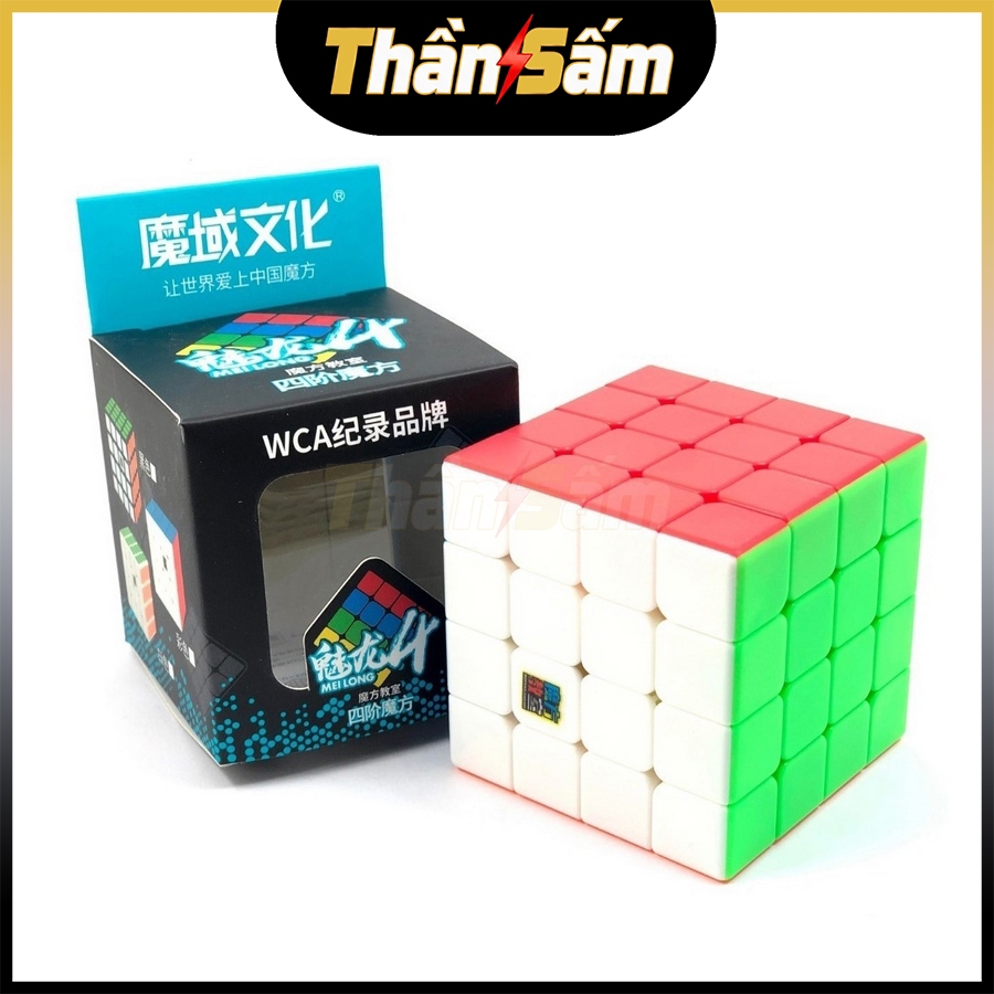 Rubik 4x4 สติกเกอร์ MoYu MeiLong 4x4 Rubiks Cube 4 ชั้นของเล่นปัญญาสําหรับเด็กสําหรับพัฒนาการคิด 4x4