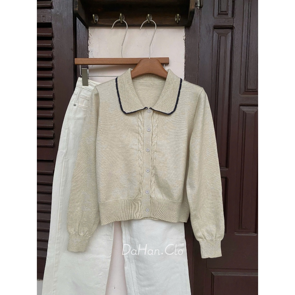 (QCC-AVAILABLE) คาร์ดิแกนปุ่มคอปกเปิด-ลง - New Collection DAHAN- DH17