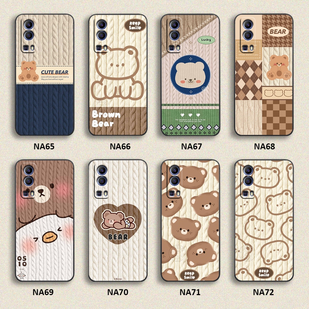 เคส Vivo Y72 5G ลายขนสัตว์หมีน่ารัก