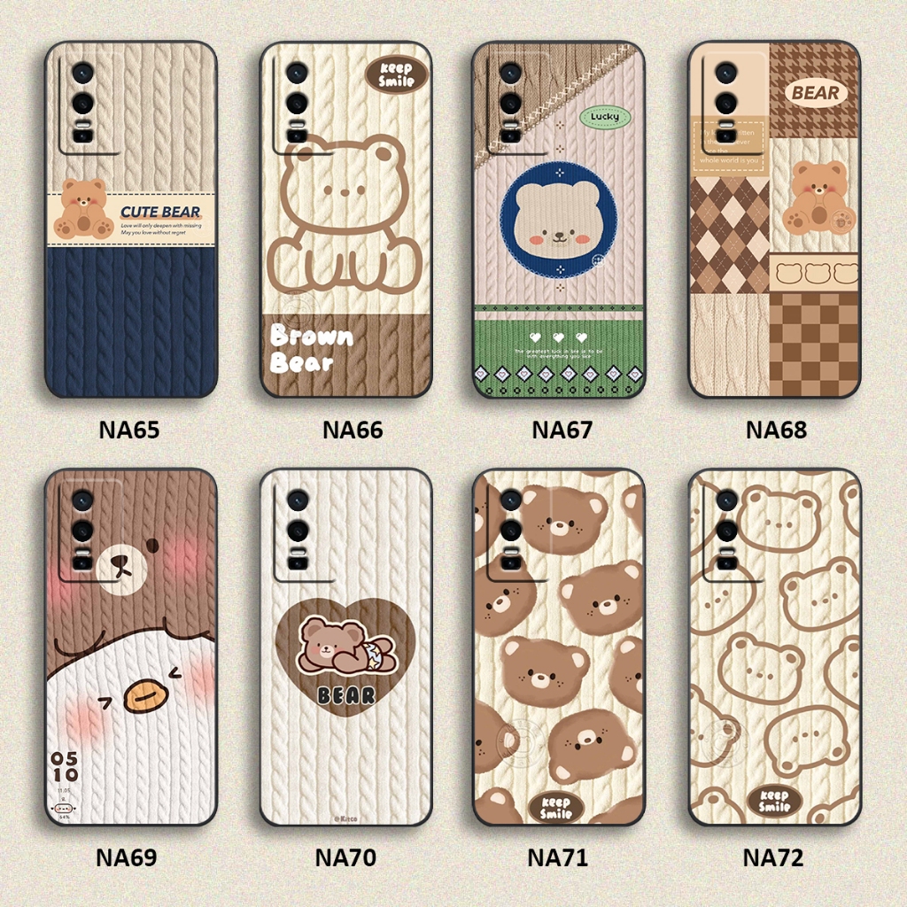 เคส Vivo Y76 5G ลายขนสัตว์หมีน่ารัก