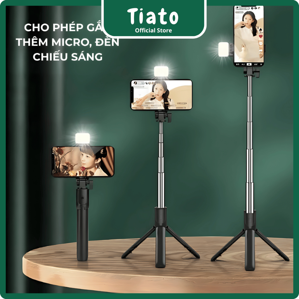 Mini Capgrip 3in1 ขาตั้งกล้อง T26 – ไม้เซลฟี่บลูทูธพร้อมไฟ หมุนได้ 360 ขนาดกะทัดรัดและน้ําหนักเบา มา