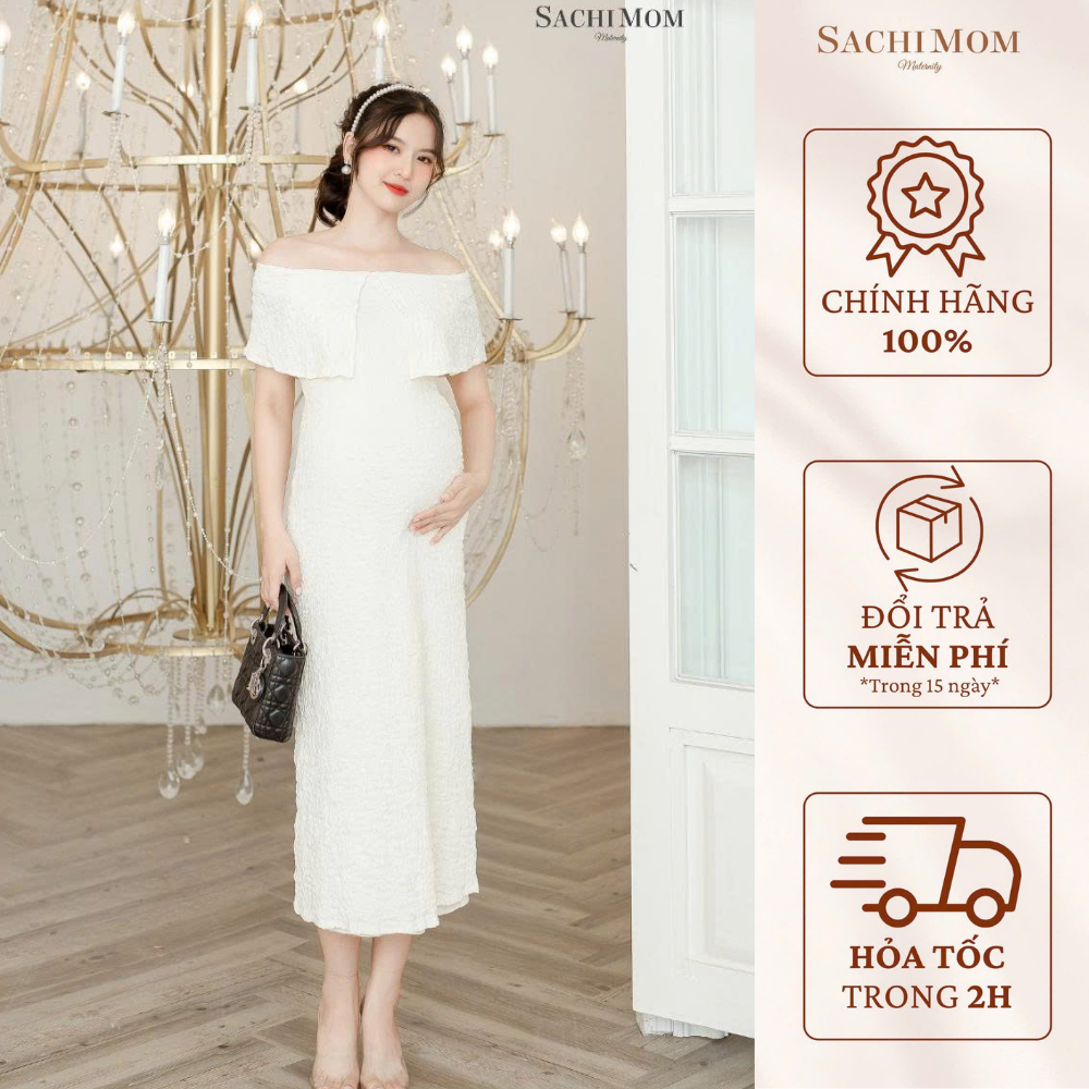 SACHIMOM Gown DRESS - QUINN DRESS เดรสปาดไหล่