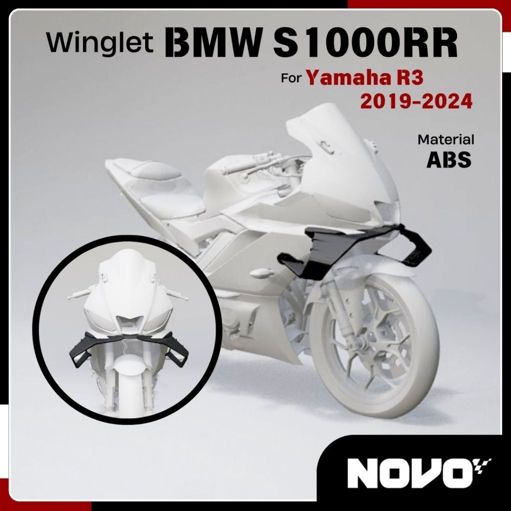 S1000RR 2025 Wind Wing สําหรับ Yamaha R3, R25 2019 - 2023, NOVO moto.