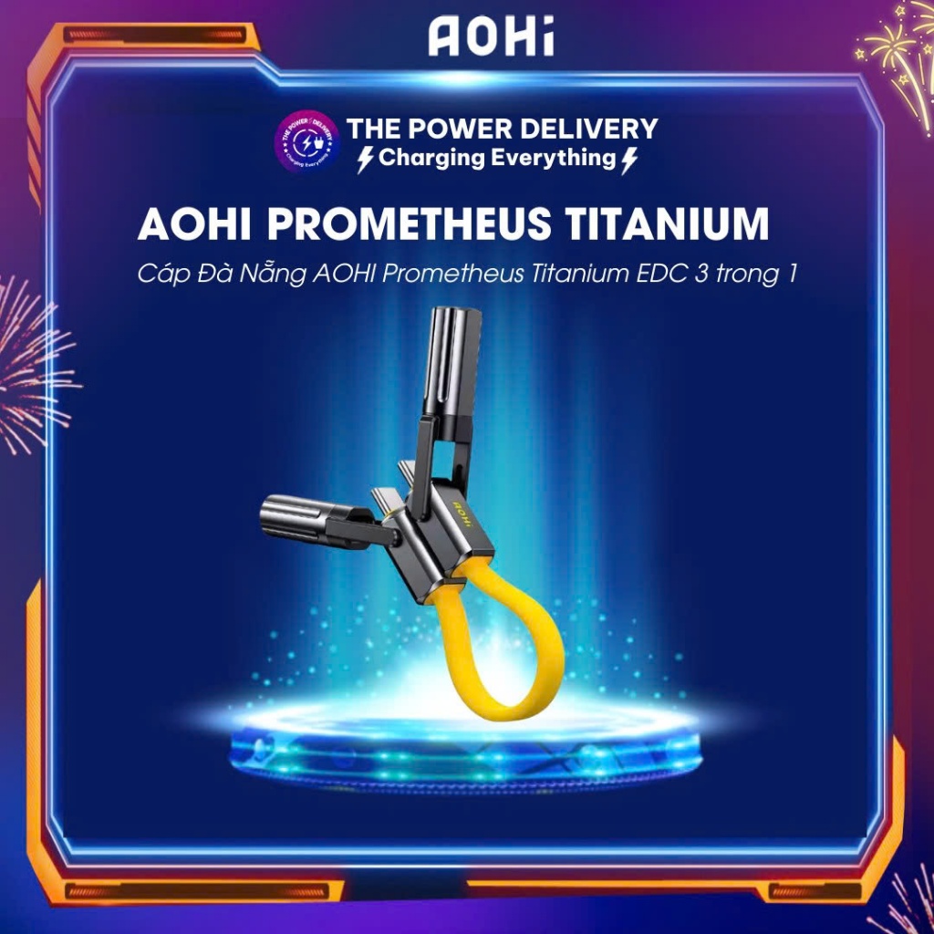 AOHI Prometheus Titanium EDC 3 in 1 สายอเนกประสงค์
