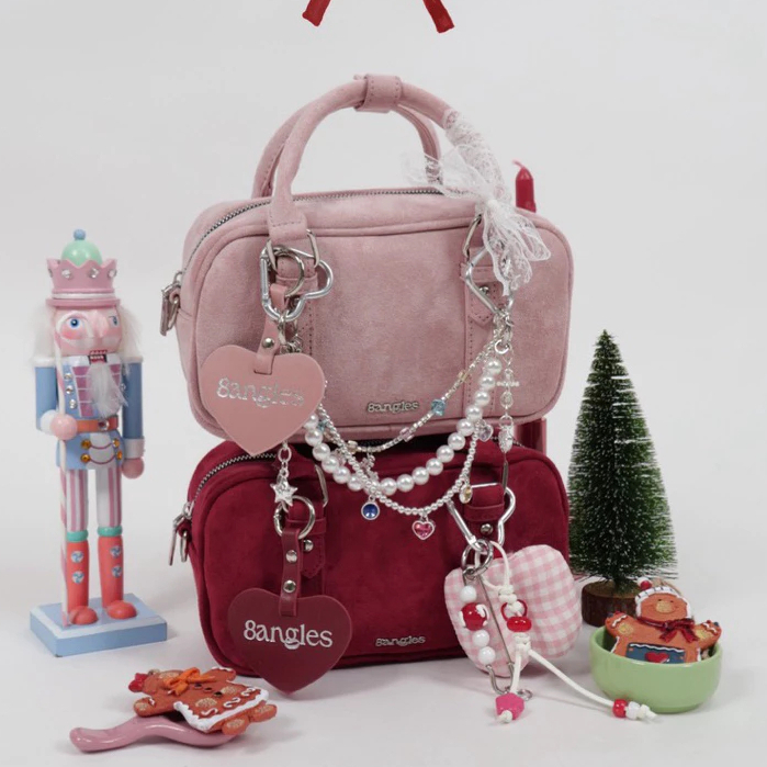 [XMAS COLLECTION] กระเป๋าสะพาย 8angles Darling 8 นิ้ว + สายปรับได้ Pearl Chain [RANDOM CHARM INCLUDE