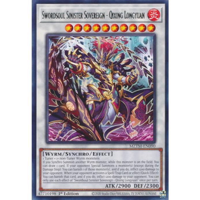 Swordsoul Sinister Sovereign - Qixing Longyuan - Rare TCG - MZTM-EN090