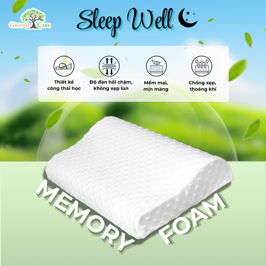 หมอนเมมโมรีโฟม Sleep Well – Ergonomics