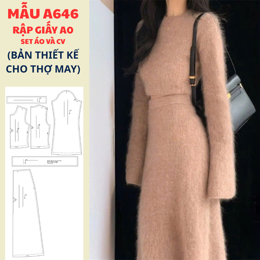 แผ่นกระดาษ A0 สําหรับ SEWINGERS - เสื้อและ CV SET CODE A646
