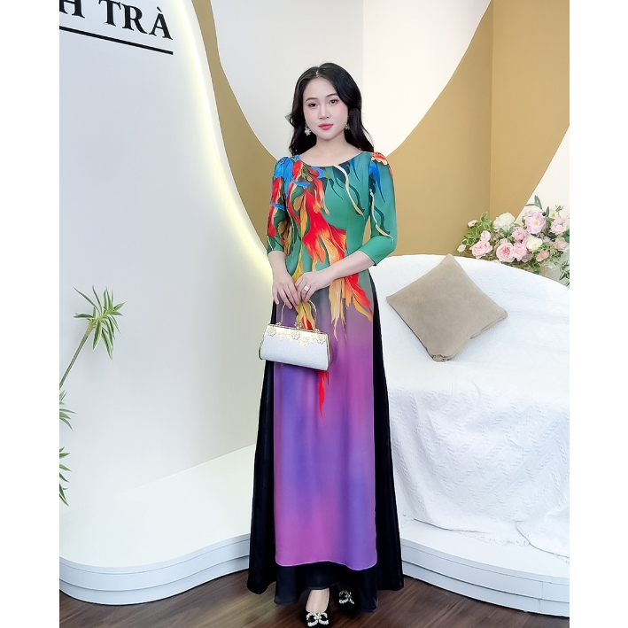 Linh Tra Middle-Aged Dress (TM 490) - หรูหรา ขุนนาง สําหรับสุภาพสตรี U40, U50.