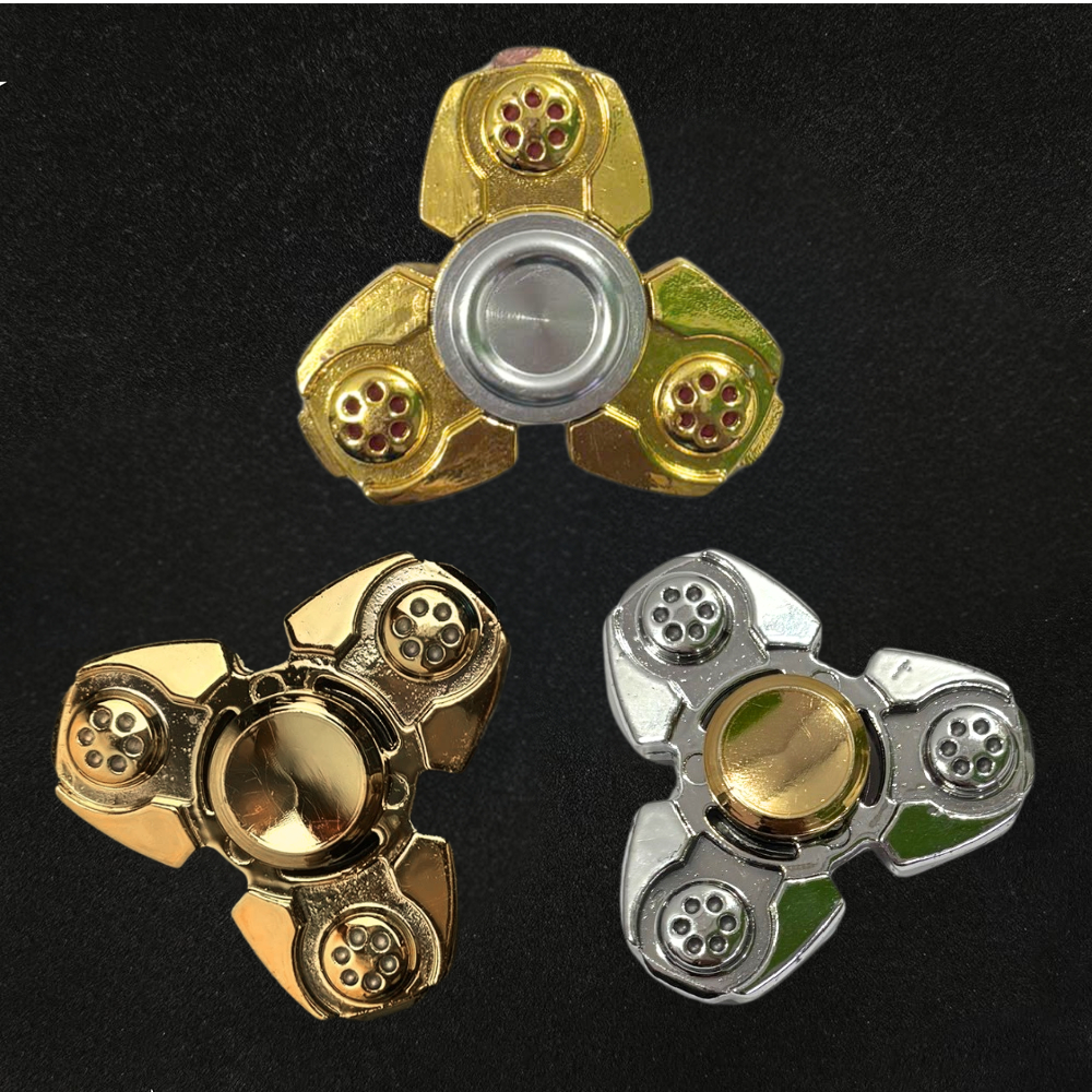 Fidget Hand Spinner โลหะ 3-ใบมีด UFO Alloy Fidget Spinner ของเล่นบรรเทาความเครียด