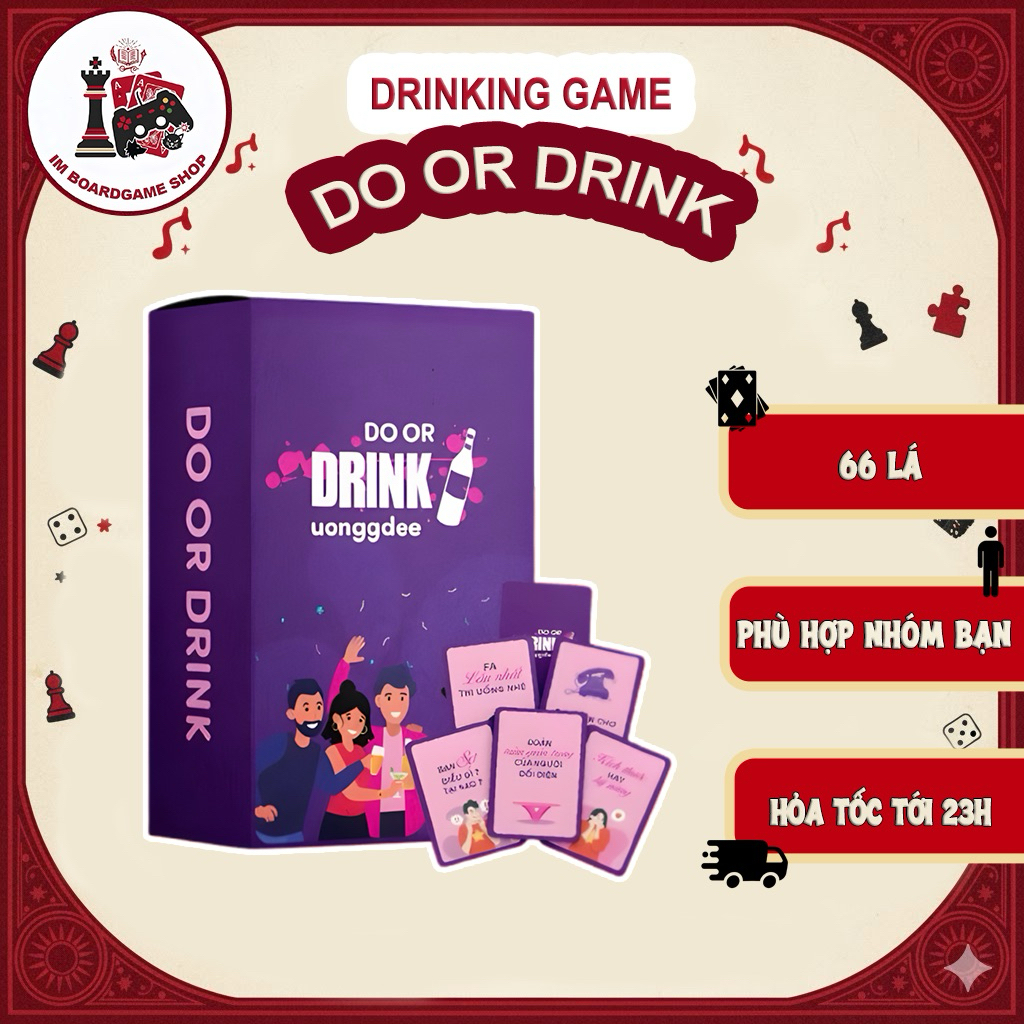 [เกมสกปรก] DO OR DRINK Set 66 การ์ด Truth Entertainment Challenge Party Game for Groups of Friends t