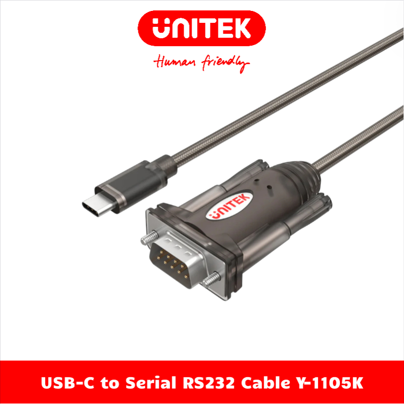 UNITEK 1.5m Y Type-C to Com Port Converter Cable DB9 / RS232