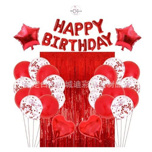 SET 29 HAPPY BIRTHDAY BALLOONS - SHINY, LUXURY BIRTHDAY DECORTATION