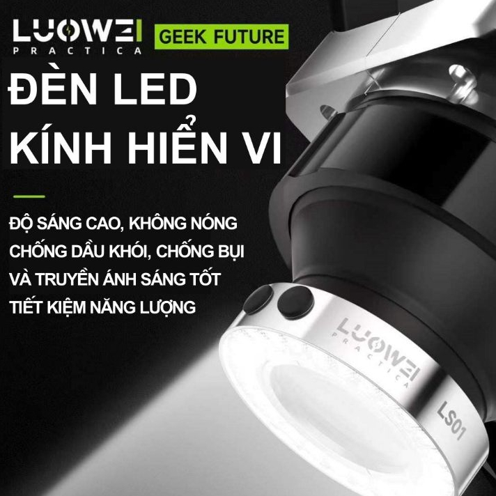 LUOWEI LS01 กล้องจุลทรรศน์ไฟ Led