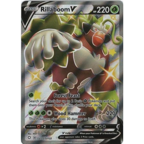 [การ์ดโปเกมอน TCG] Rillaboom V - SV105/SV122 - Shiny Rare