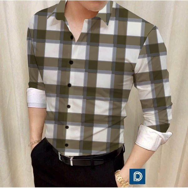 เสื้อเชิ้ตผู้ชายแขนยาวพิมพ์ลาย 3D ผ้านุ่ม ไซส์ M -6XL จาก 40-95KG