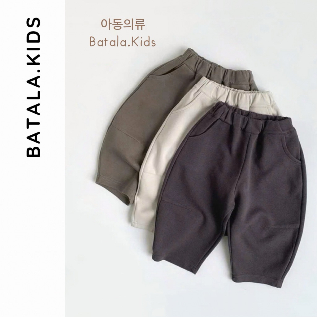 กางเกงวอร์ม Baggy สําหรับเด็ก Batala, STRETCH Flannel BAGGY PANTS สําหรับเด็กชายและเด็กหญิง