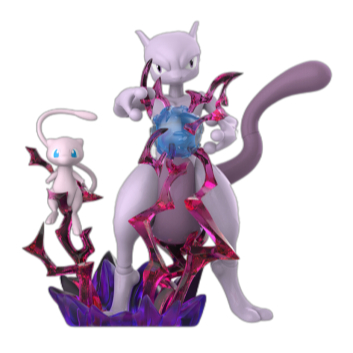 (ของแท้) โมเดลตกแต่งโปเกมอน - Mew & Mewtwo - Keepplay - PP02