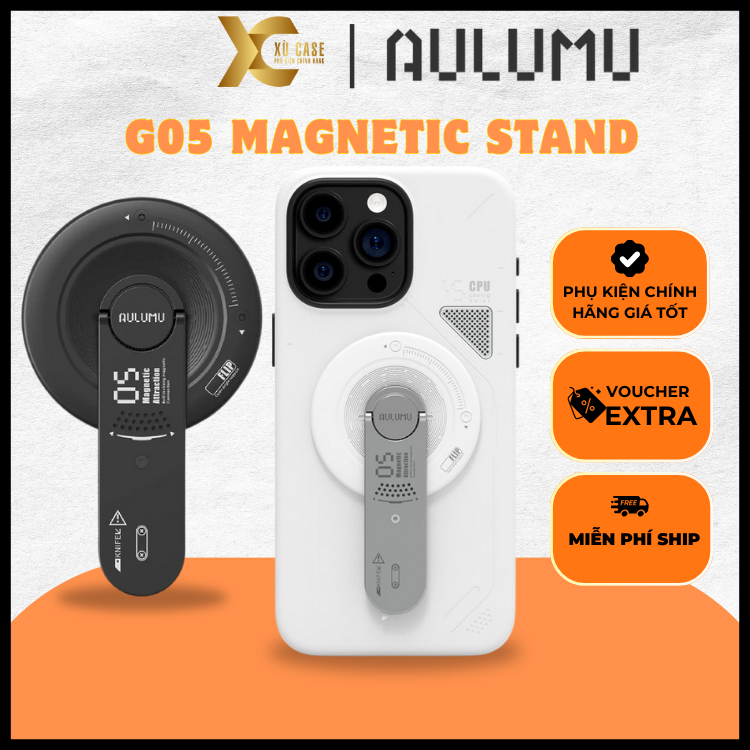 AULUMU G05 4IN1 ที่ยึดดูดแม่เหล็ก กะทัดรัด บาง เบา สะดวก คุณภาพสูง ของแท้ สําหรับ iP