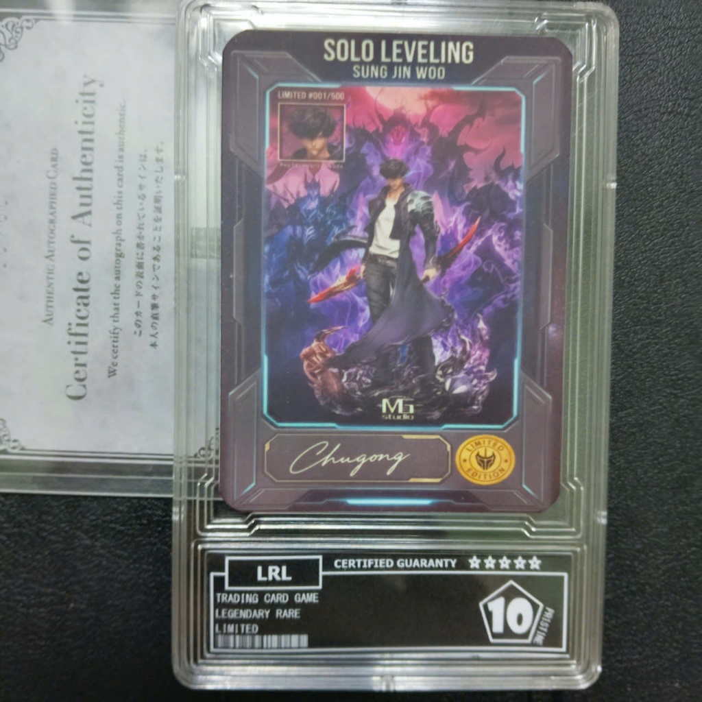 การ์ด Slab Grading Solo Leveling limited ลงนาม Nf3 22 PSA