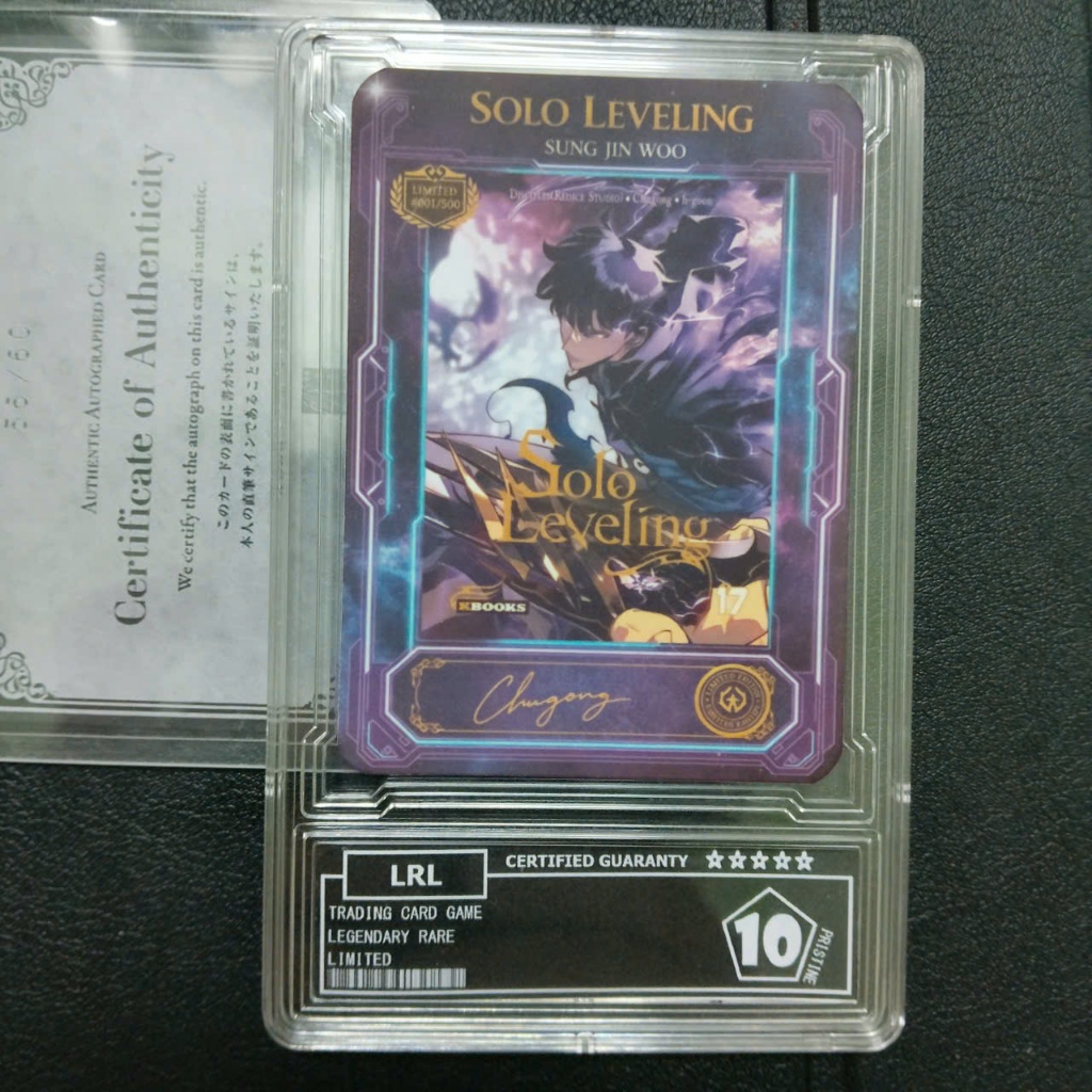 Slab Grading Solo Leveling SUNG JIN WOO การ์ด PSA ที่ลงนามจํานวนจํากัด